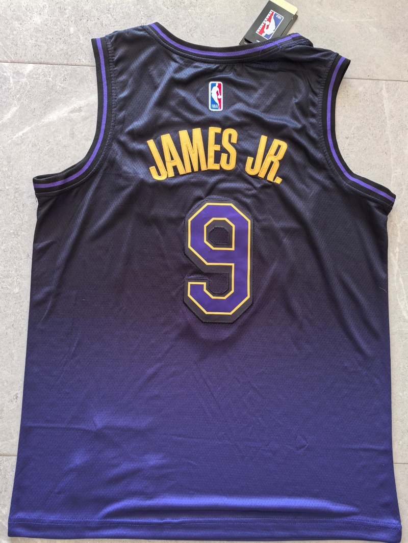 Men Los Angeles Lakers 9 James Jr purple 2024 2025 NBA jersey